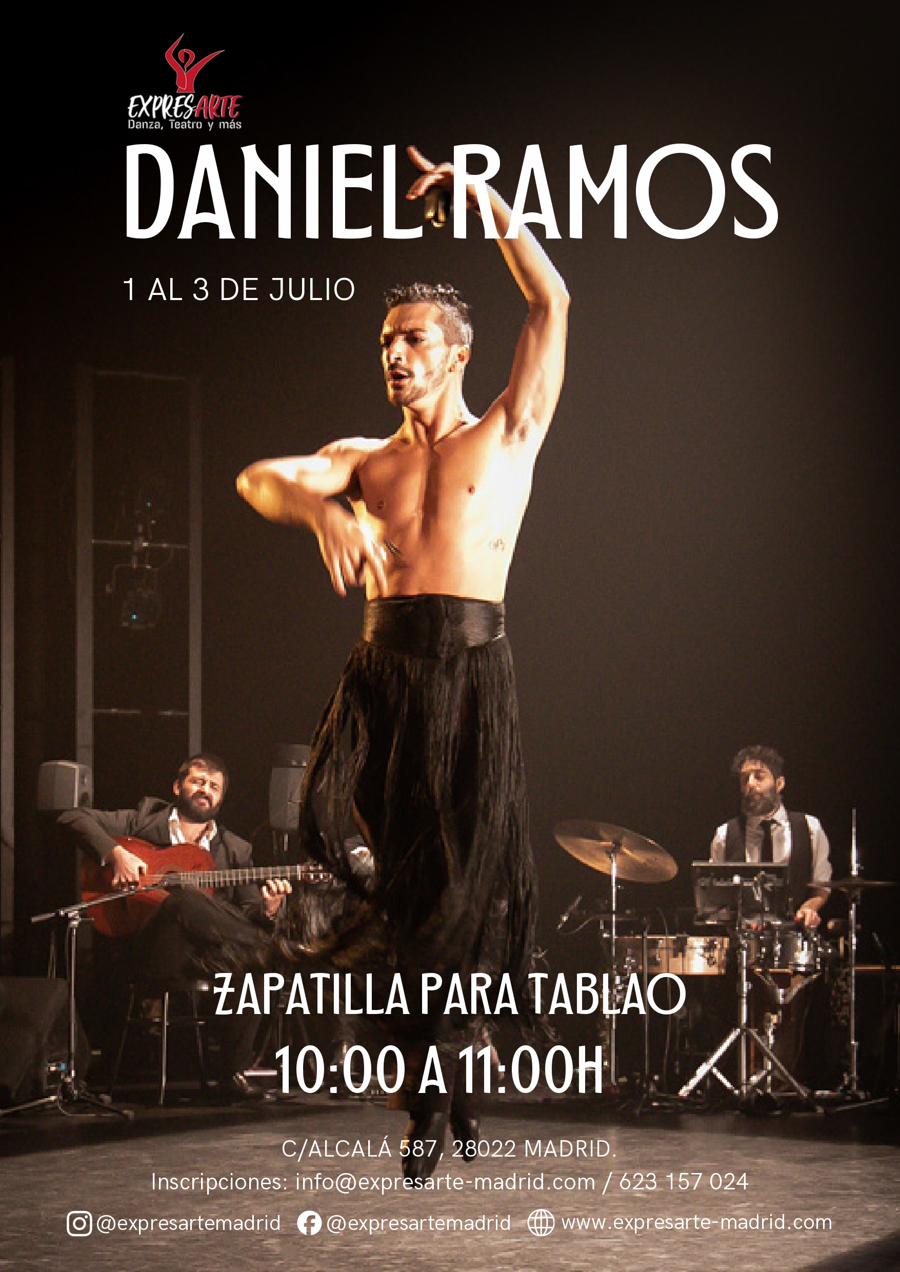Cartel de Zapatilla para tablao con Daniel Ramos, verano 2026
