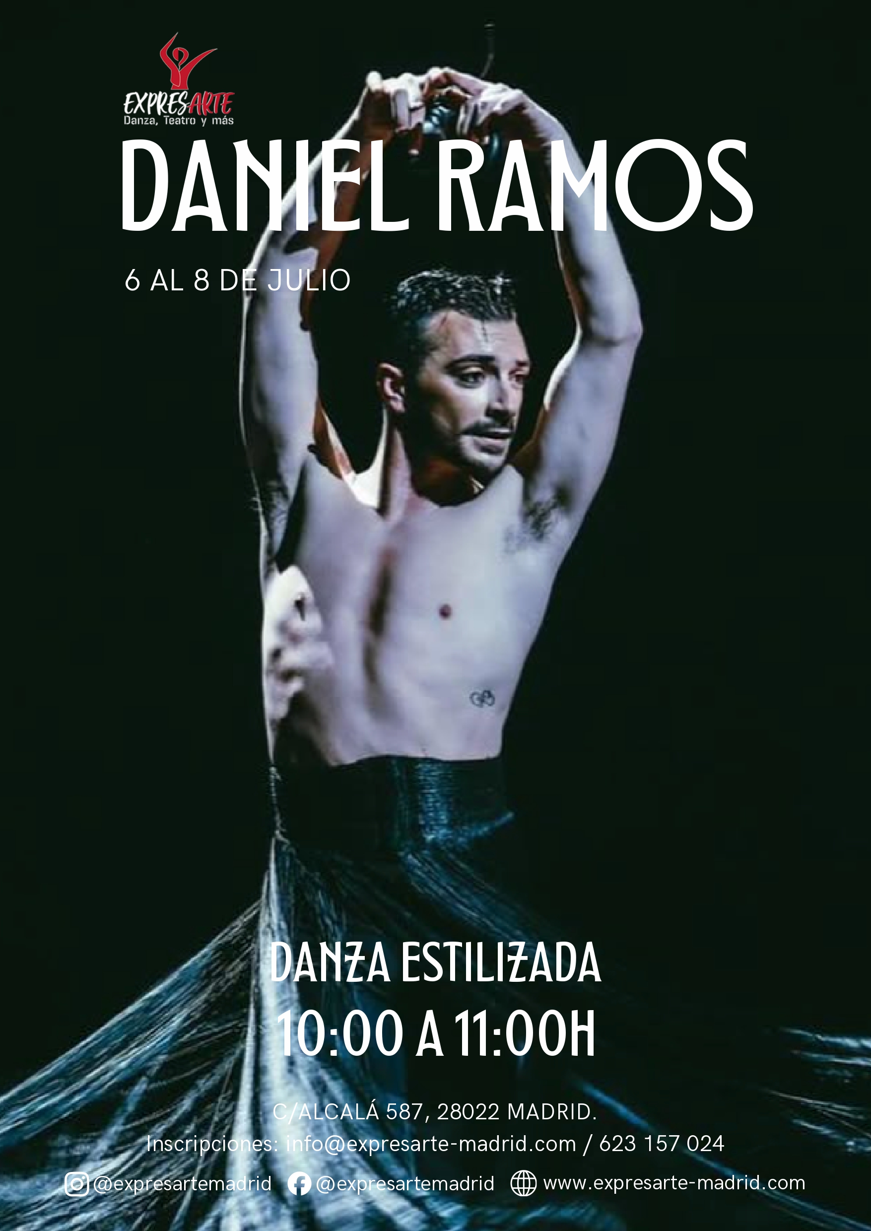 Cartel de Danza estilizada con Daniel Ramos, verano 2026