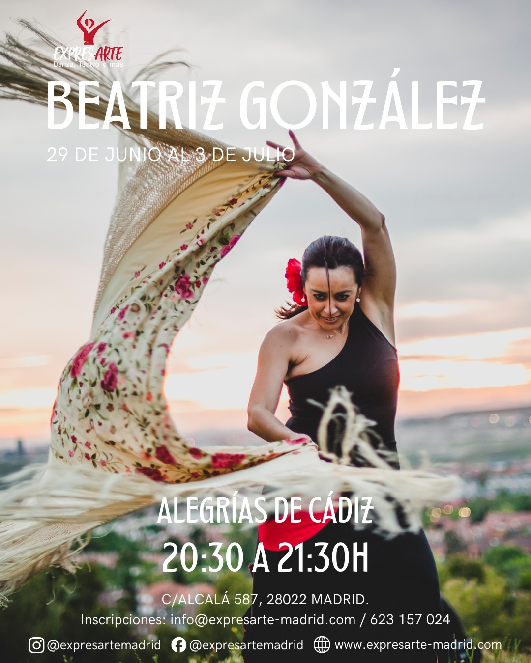 Cartel de Alegrías de Cádiz con Beatriz González, verano 2026