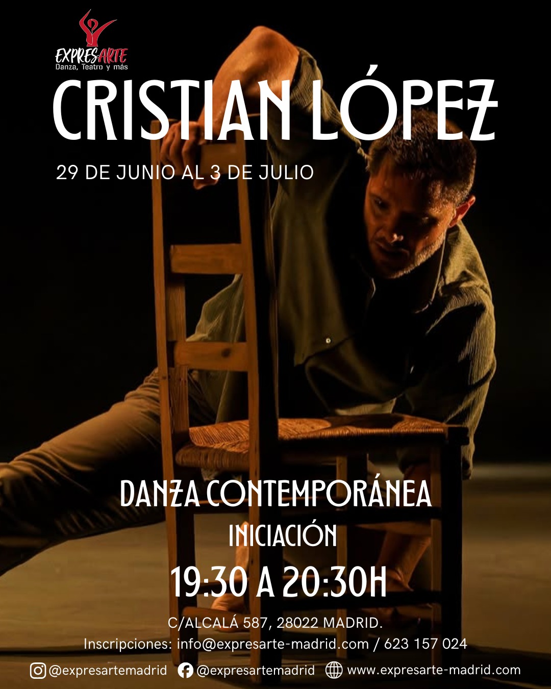 Cartel de Contemporáneo iniciación, Cristian López, verano 2026